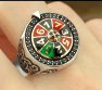 14 Ayar Altın Royal Flush Yüzük - 36 Taş Detaylı Poker Şampiyon Yüzüğü - Winner's Jewelry