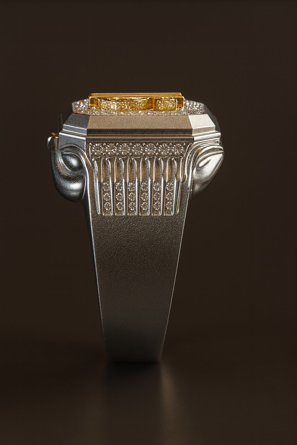 Dolar ($) Sembollü Beyaz Altın Yüzük - Winner's Jewelry