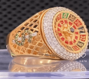 Rulet Çarkı Dolar Sembollü 14 Ayar Lüks Erkek Yüzüğü - Winner's Jewelry